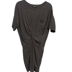 Express Charcoal Twist Front Dress